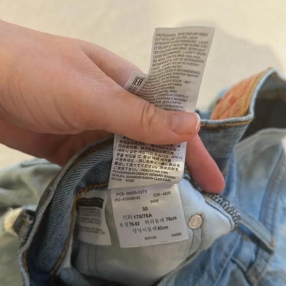 Levi’s men’s 511 jean denim shorts size 30 distressed excellent used condition - Picture 2 of 4